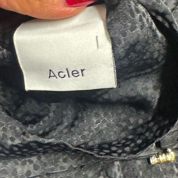 🔥ACLER luxury brand black Kerrison Draped Jersey long sleeve Maxi Dress size 2 - Picture 11 of 13